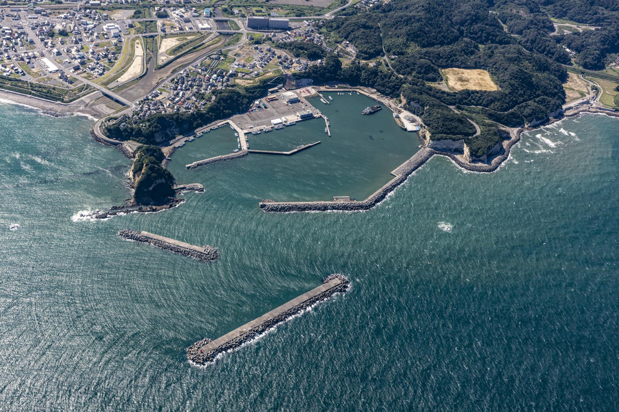 久之浜港航空写真