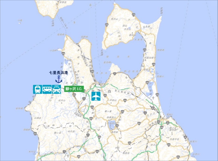 七里長浜港アクセスマップ