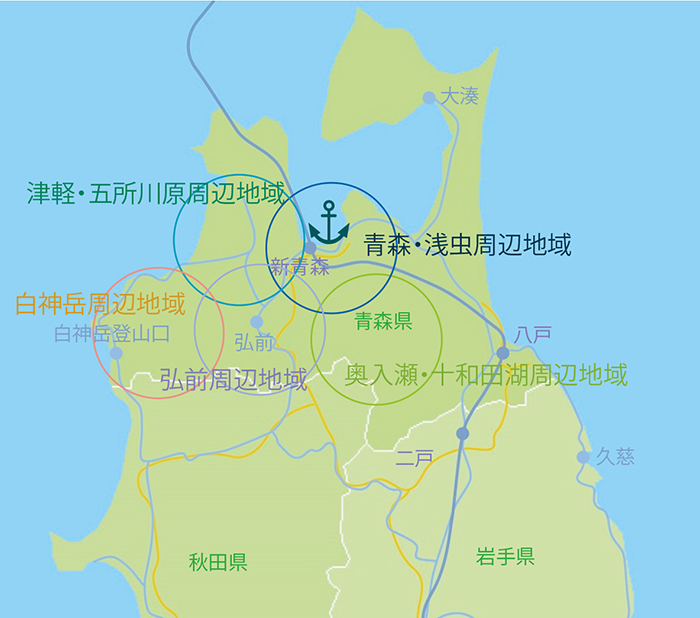 青森港周辺マップ