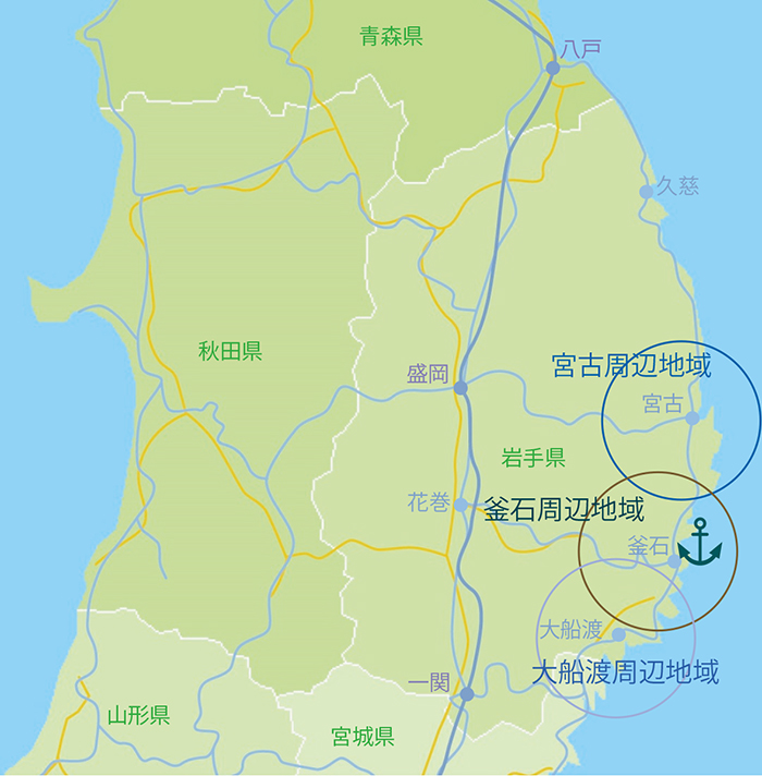 釜石港周辺マップ