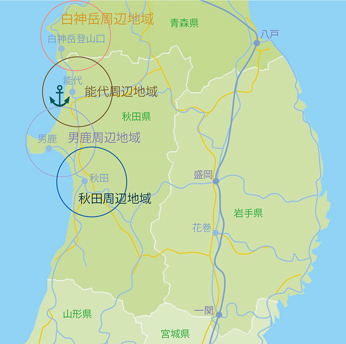 能代港周辺マップ