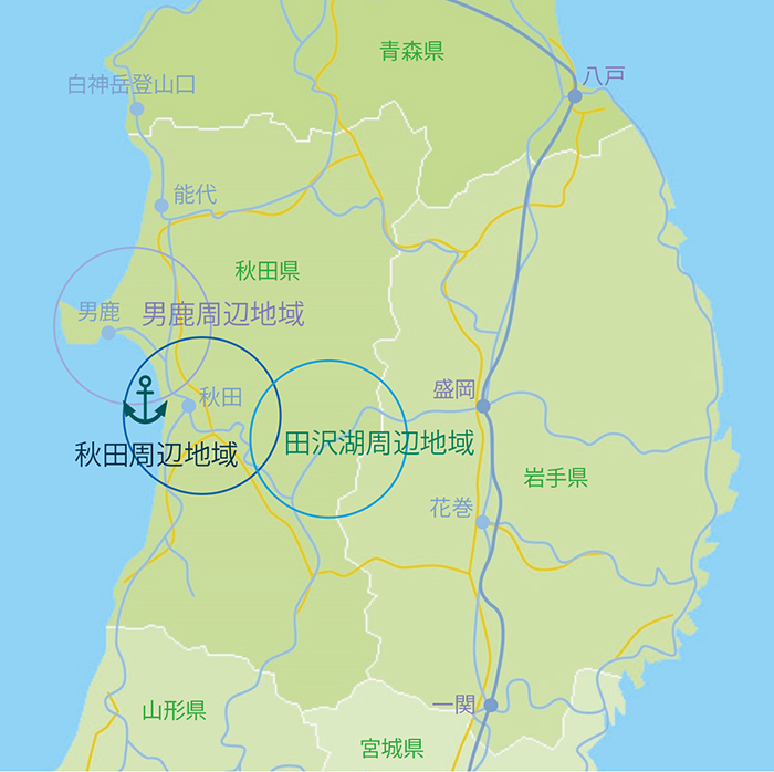 秋田港周辺マップ