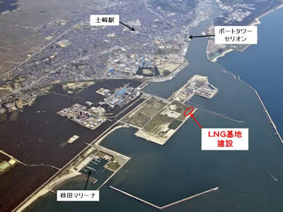 LNG基地建設位置図