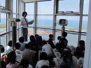 秋田港見学の様子
