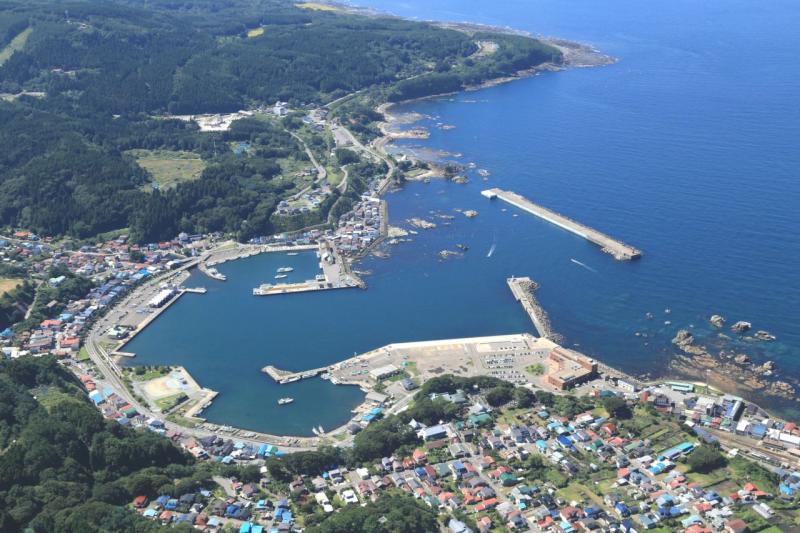 深浦港航空写真