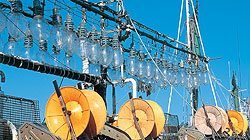 イカ釣り漁船の集魚灯