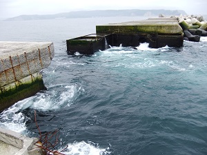 被災して流出してしまった防波堤