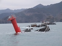 湾口防波堤 北堤の被災状況