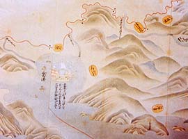  オランダ船入津の図