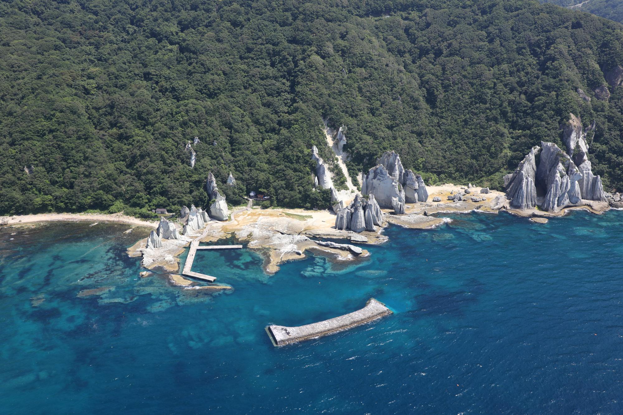 仏ヶ浦港航空写真