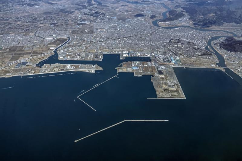 仙台塩釜港（石巻港区）航空写真