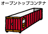 オープントップコンテナの画像